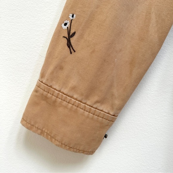 Madewell Embroidered Pessage Jacket Floral Military Style, Size Medium - Picture 10 of 16